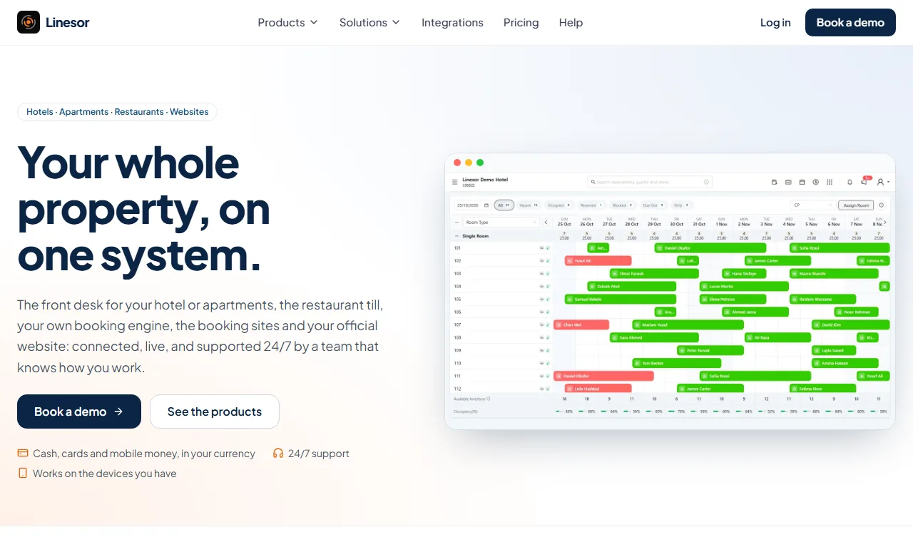 linesor.com on a computer: a website made by the Linesor Sites team
